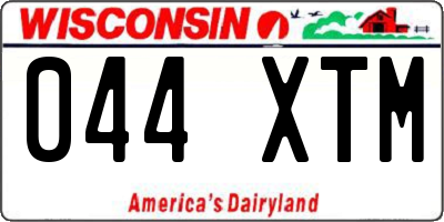 WI license plate 044XTM