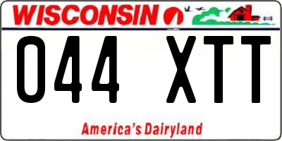 WI license plate 044XTT