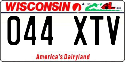 WI license plate 044XTV