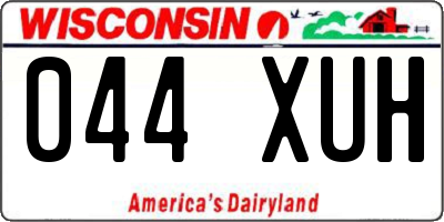 WI license plate 044XUH