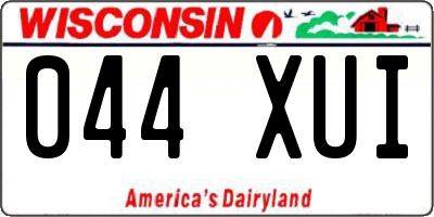 WI license plate 044XUI