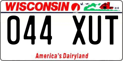 WI license plate 044XUT
