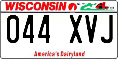 WI license plate 044XVJ