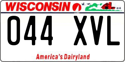WI license plate 044XVL