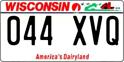 WI license plate 044XVQ