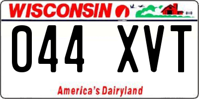 WI license plate 044XVT
