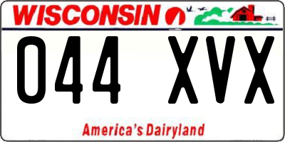 WI license plate 044XVX