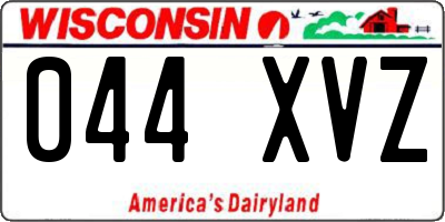 WI license plate 044XVZ