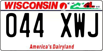 WI license plate 044XWJ