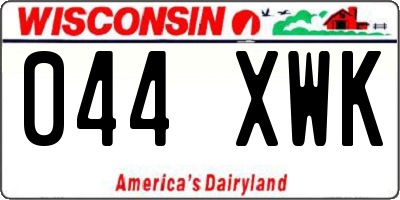 WI license plate 044XWK