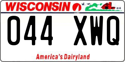 WI license plate 044XWQ