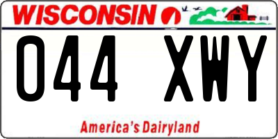 WI license plate 044XWY