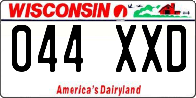 WI license plate 044XXD