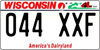 WI license plate 044XXF