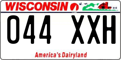WI license plate 044XXH