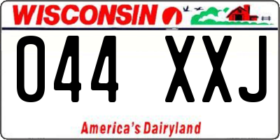 WI license plate 044XXJ