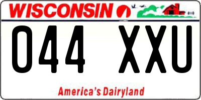WI license plate 044XXU