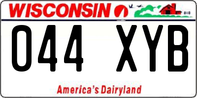 WI license plate 044XYB
