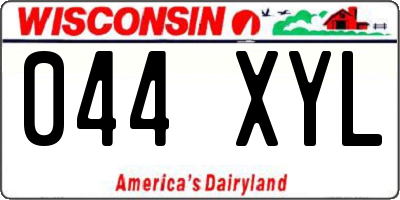 WI license plate 044XYL