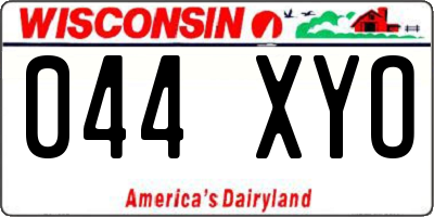 WI license plate 044XYO