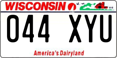 WI license plate 044XYU