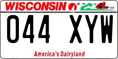 WI license plate 044XYW