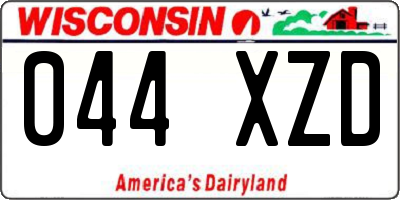 WI license plate 044XZD