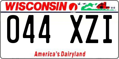 WI license plate 044XZI