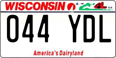 WI license plate 044YDL