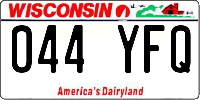 WI license plate 044YFQ