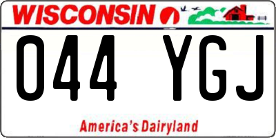 WI license plate 044YGJ