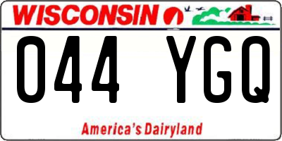 WI license plate 044YGQ