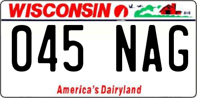 WI license plate 045NAG