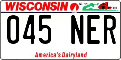 WI license plate 045NER