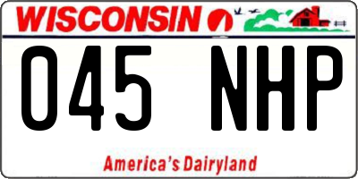 WI license plate 045NHP