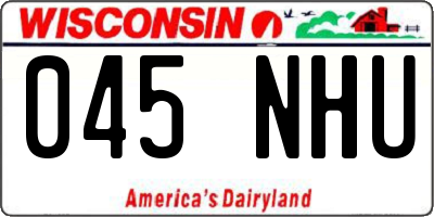 WI license plate 045NHU