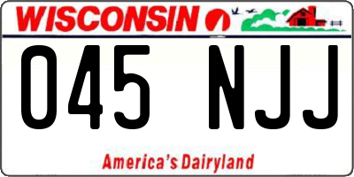 WI license plate 045NJJ