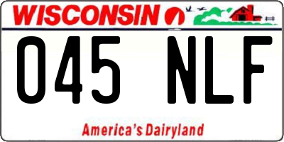 WI license plate 045NLF