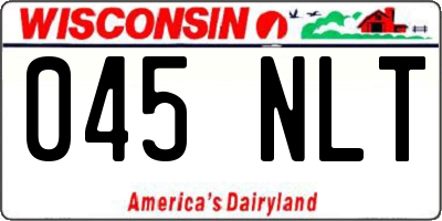 WI license plate 045NLT