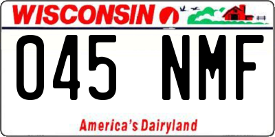 WI license plate 045NMF
