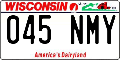 WI license plate 045NMY