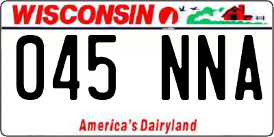 WI license plate 045NNA