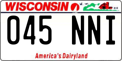 WI license plate 045NNI