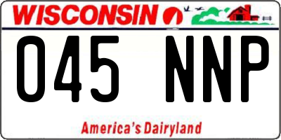 WI license plate 045NNP