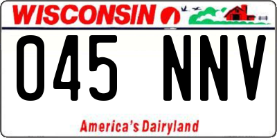 WI license plate 045NNV