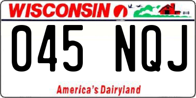 WI license plate 045NQJ