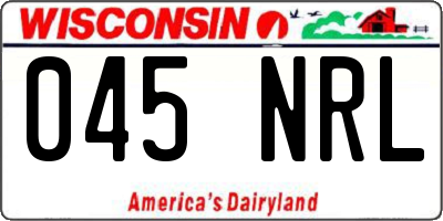 WI license plate 045NRL