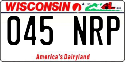 WI license plate 045NRP