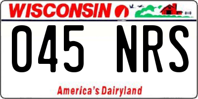 WI license plate 045NRS