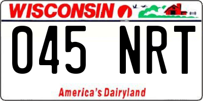 WI license plate 045NRT